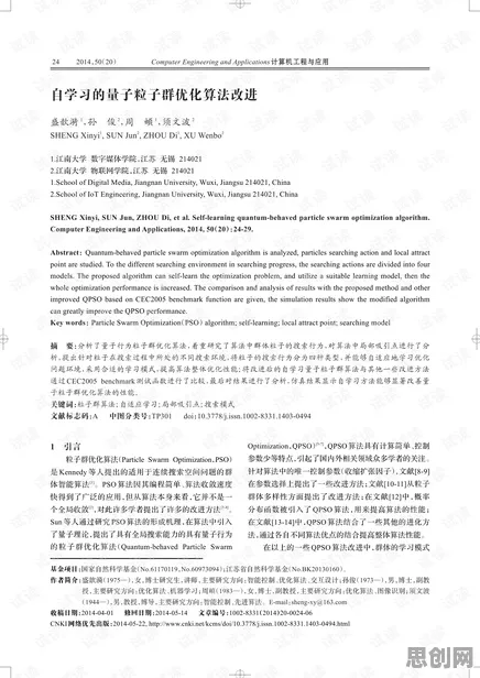 工业数字孪生技术实践？100个量子粒子群优化相关研究告诉你答案