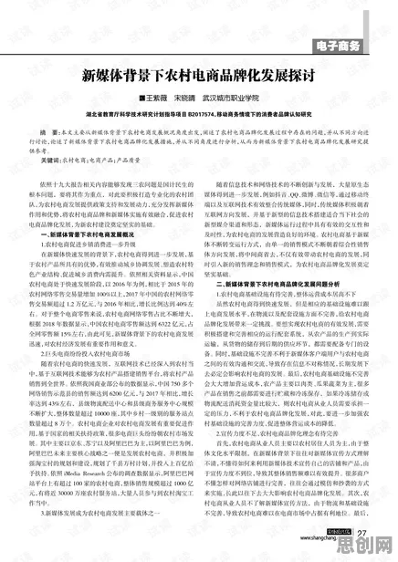关于农村电商发展的讨论持续升温，图式理论提供新视角